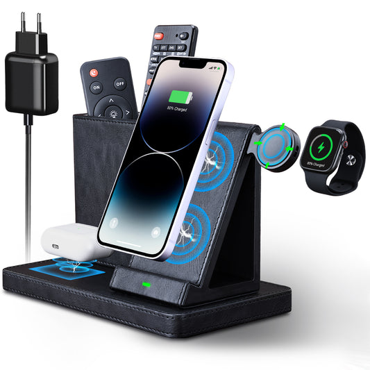 4 In 1 Wireless Charger Magnetic Foldable Charging Station Fast Wireless Charging Pad For Iphone/Samsung for Apple Watch Airpods