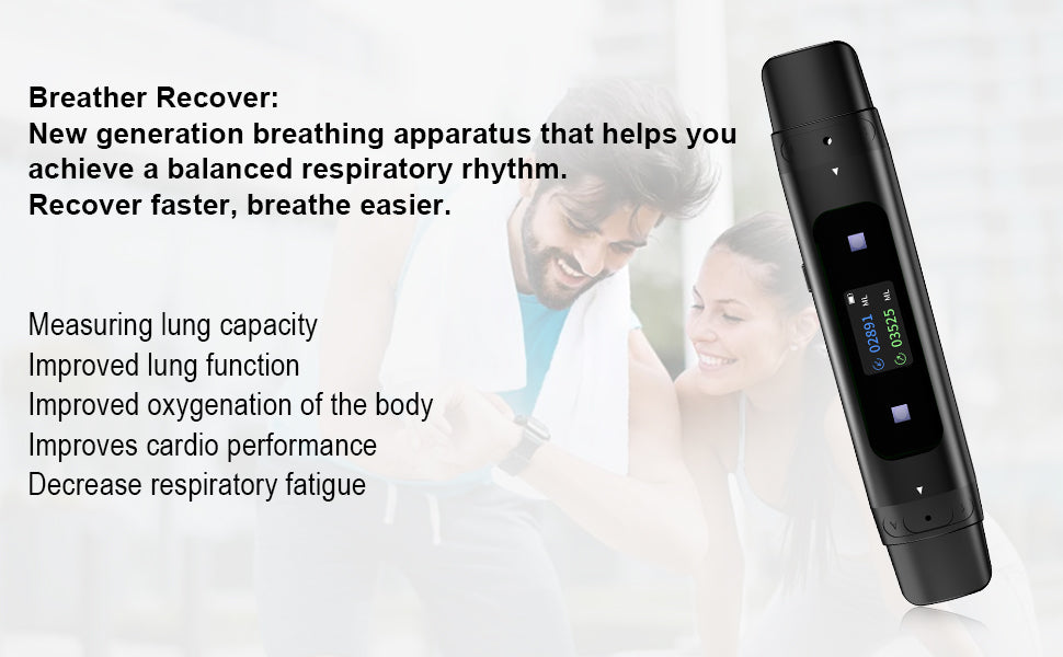 Smart Breathing Trainer Exercise Device to Strengthen Breathing Muscle Inspiratory Muscle Trainer