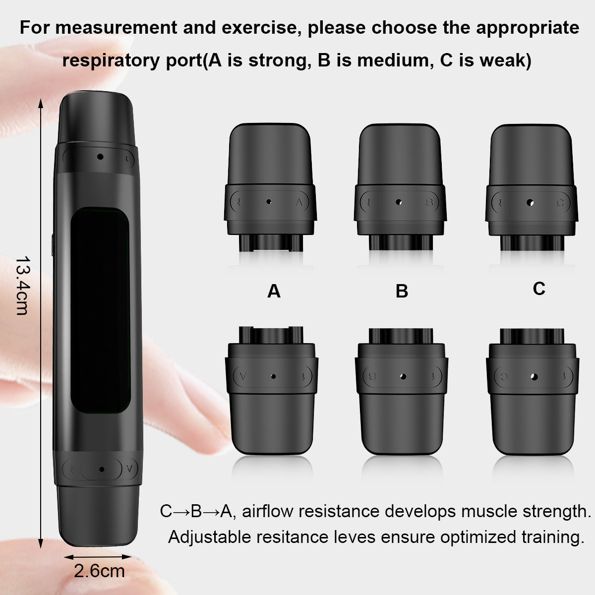Smart Breathing Trainer Exercise Device to Strengthen Breathing Muscle Inspiratory Muscle Trainer